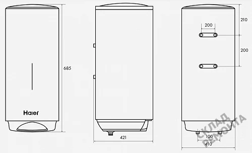 Фото Водонагреватель накопительный Haier ES50V-VH3, 50 л – купить в Омске: цена, описание, фото. Интернет-магазин 5