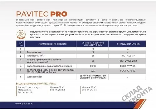Фото Подложка рулонная Pavitec Pro 3 мм под ламинат и паркет оранжевая – купить в Омске: цена, описание, фото. Интернет-магазин 4