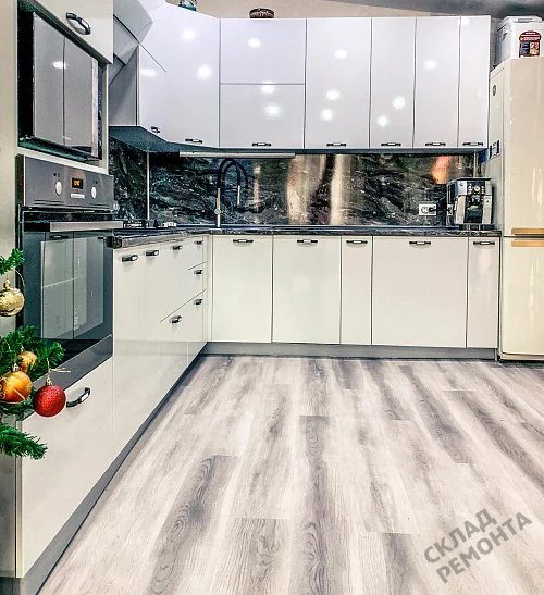 Фото Кухня ДСВ Олива снег – купить в Омске: цена, описание, фото. Интернет-магазин 4