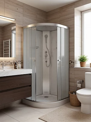 Душевая кабина ODA 8401 white низкий поддон угловая 80*80
