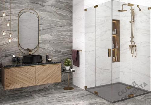 Фото Керамогранит лаппатированный Alma Ceramica Аркадия GFU04ARC70L серый 600*600*9 – купить в Омске: цена, описание, фото. Интернет-магазин 3