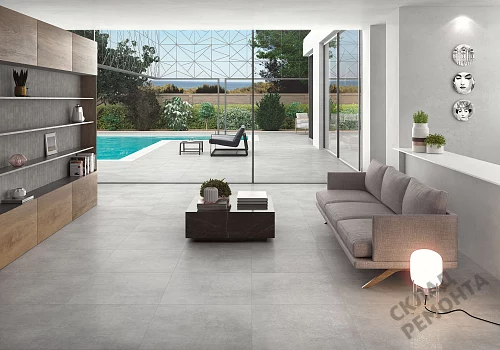 Фото Керамогранит матовый Steppe Ceramics Concrete Grey серый 600*600*9 – купить в Омске: цена, описание, фото. Интернет-магазин 2