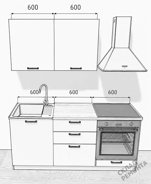 Фото Кухня Leko Монс индиго – купить в Омске: цена, описание, фото. Интернет-магазин 7