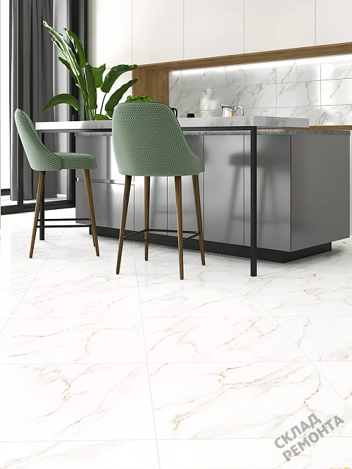 Фото Керамогранит лаппатированный Alma Ceramica Невада GFU04NVD00L белый 600*600*9 – купить в Омске: цена, описание, фото. Интернет-магазин 1