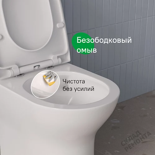 Фото Унитаз компакт напольный Iddis Зодиак Икс ZODRDSEi24 безободковый купить в Омске: цена, описание, фото. Интернет-магазин 4