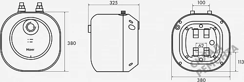 Фото Водонагреватель накопительный Haier ES15V-MQ2, 15 л – купить в Омске: цена, описание, фото. Интернет-магазин 6
