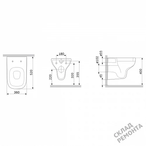 Фото Унитаз подвесной Am.Pm Spirit V2.0 C701700WH безободковый купить в Омске: цена, описание, фото. Интернет-магазин 4