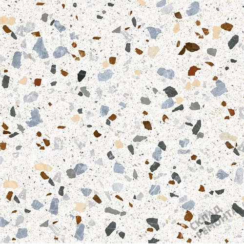 Фото Керамогранит матовый Steppe Ceramics Chips White белый 600*600*9 – купить в Омске: цена, описание, фото. Интернет-магазин 1