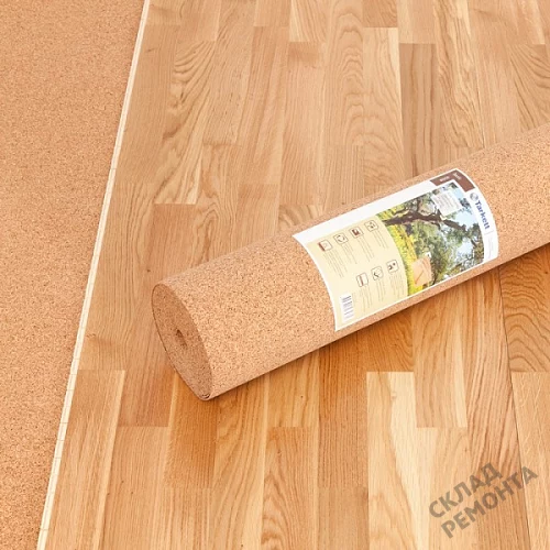 Фото Подложка рулонная Amorim пробковая, GO4CORK NATURE 2-5 мм под ламинат и паркет бежевая – купить в Омске: цена, описание, фото. Интернет-магазин 6