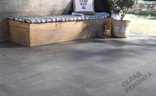 Фото Керамогранит матовый Steppe Ceramics Concrete Antracite серый 600*600*9 – купить в Омске: цена, описание, фото. Интернет-магазин 2