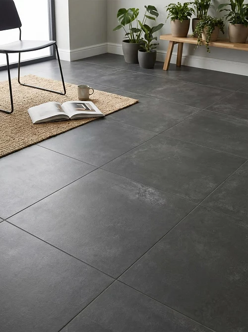 Фото Керамогранит матовый Alma Ceramica Тотем GFU6060TTM20R черный 600*600*9 – купить в Омске: цена, описание, фото. Интернет-магазин 1